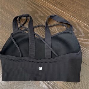 lululemon athletica Black Ribbed Sports Bra